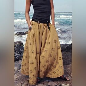 FREE PEOPLE | ✨NEW✨ Sweet Serenade Wide-Leg Pants in Aged Gold